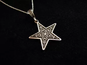 Five Pointed Star Pendant 925 Sterling Silver