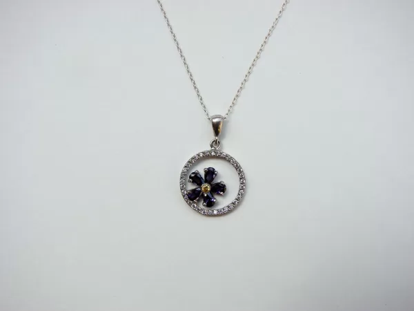 Sterling Silver "Forget me Not" Flower Necklace