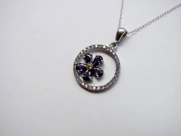 Sterling Silver "Forget me Not" Flower Necklace