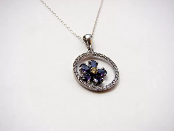 Sterling Silver "Forget me Not" Flower Necklace