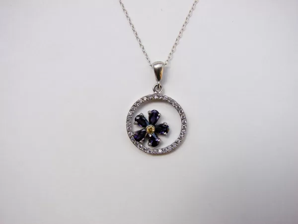 Sterling Silver "Forget me Not" Flower Necklace