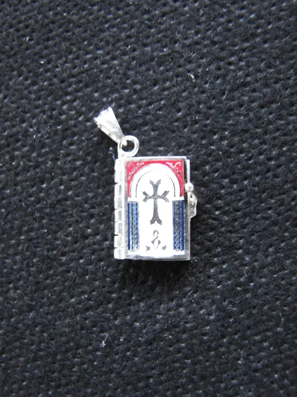 Miniature Prayer Book Pendant, Our Father in Armenian