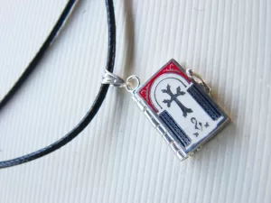 Miniature Prayer Book Pendant, Our Father in Armenian