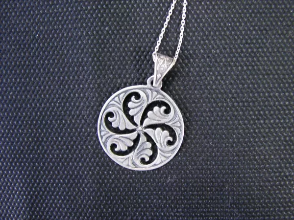 Sterling Silver Wheel of Eternity Pendant