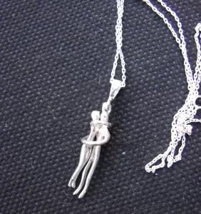 Silver Necklace Couple of Lovers Gift For Pair