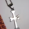 Silver Antique Khachqar Ornament Cross Pendant