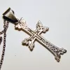 Silver Antique Khachqar Ornament Cross Pendant