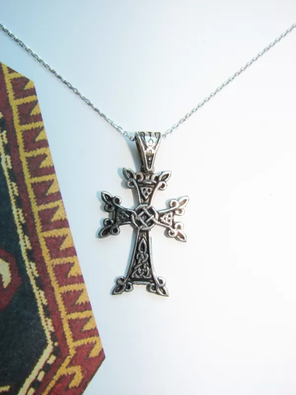 Sterling Silver Armenian Cross Khachqar Ornament