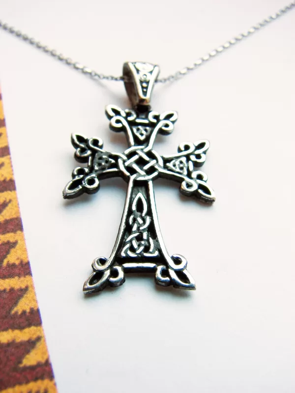 Sterling Silver Armenian Cross Khachqar Ornament