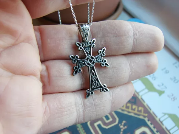 Sterling Silver Armenian Cross Khachqar Ornament