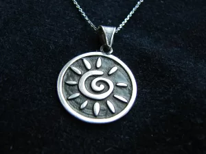 Sterling Silver Sun Pendant