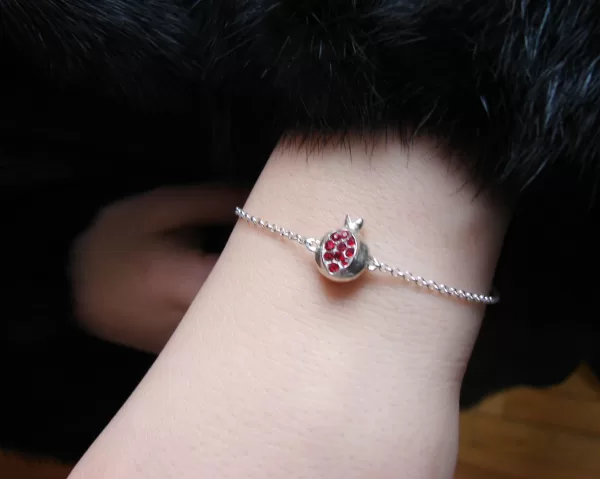 Sterling Silver Armenian Pomegranate Bracelet