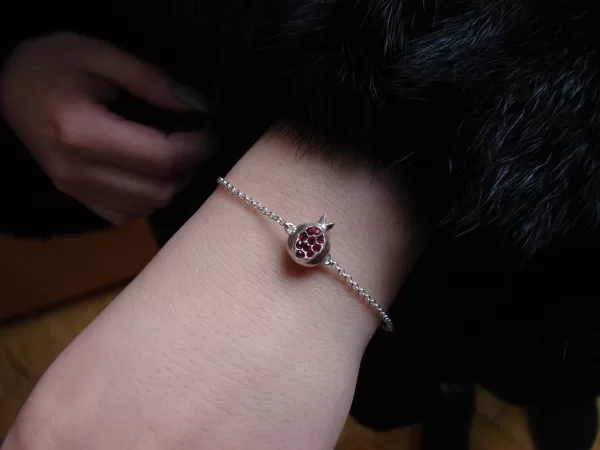 Sterling Silver Armenian Pomegranate Bracelet