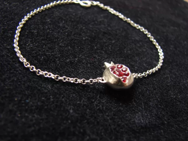 Sterling Silver Armenian Pomegranate Bracelet