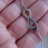 Sterling Silver Delicate Chain Infinity Bracelet