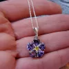 Sterling Silver "Forget me Not" Flower Pendant