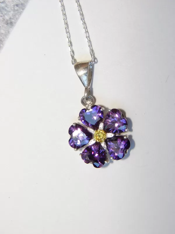 Sterling Silver "Forget me Not" Flower Pendant