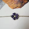 Bracelet Forget Me Not Flower Sterling Silver 925, Anmoruk