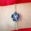 Bracelet Forget Me Not Flower Sterling Silver 925, Anmoruk