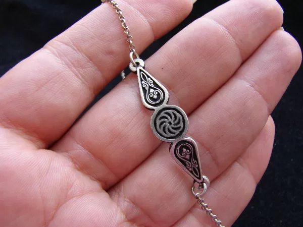 Sterling Silver Thin Chain Wheel of Eternity Bracelet