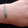 Wheel of Eternity Bracelet, Sterling Silver 925, Thin chain