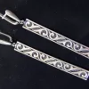 Ethnic Style Long Earrings, Sterling Silver 925