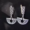 Sterling Silver Pomegranate Style Long Earrings