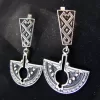 Sterling Silver Pomegranate Style Long Earrings