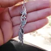 Sterling Silver Long Ethnic Style Earrings