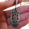 Sterling Silver Ethnic Ornament Dangle Long Earrings