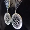 Sterling Silver Ethnic Style Large Round Earrings