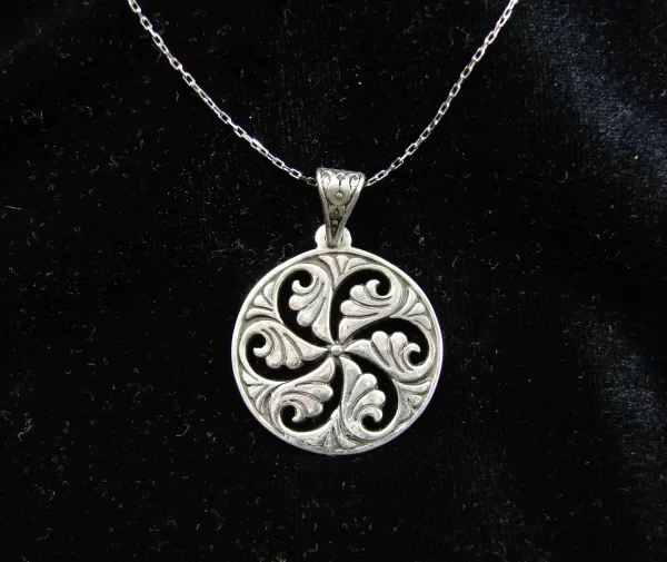 Sterling Silver Wheel of Eternity Pendant