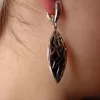 Sterling Silver Peach Pit Large Earrings and Ring Set