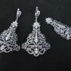 Queen Silver Large Bohemian Earrings and Ring