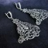 Queen Silver Large Bohemian Earrings and Ring