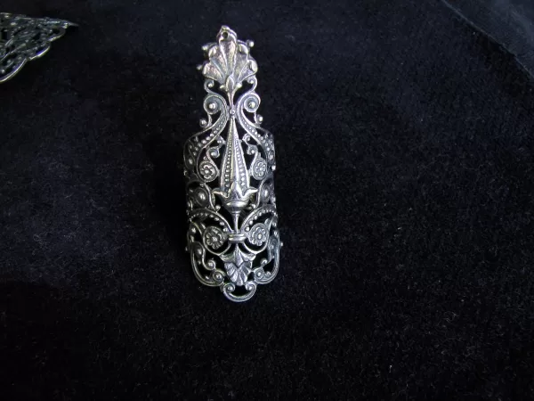 Queen Silver Large Bohemian Earrings and Ring