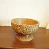 Large Hand Carved Natural Wooden Bowl