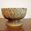 Large Hand Carved Natural Wooden Bowl