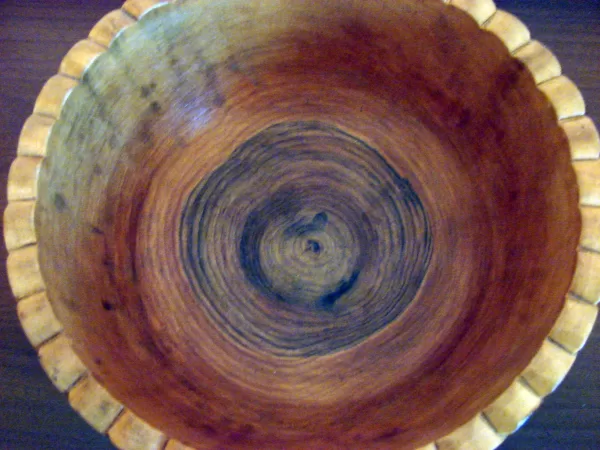 Large Hand Carved Natural Wooden Bowl