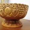 Large Hand Carved Natural Wooden Bowl