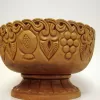 Large Hand Carved Natural Wooden Bowl