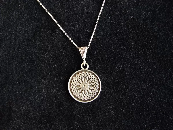 Sterling Silver Wheel of Eternity Armenian Pendant