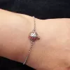 Bracelet Pomegranate Charm 925 Sterling Silver Red Zircon