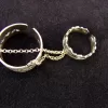 Silver Double Rings Ethnic Style, Chains Linked, Adjustable Multi-Finger Rings