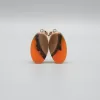 Apricot Wood Earrings, Silver 925