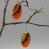 Apricot Wood Earrings, Silver 925