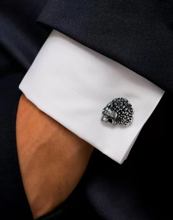 Silver Men's Lion Cufflinks