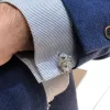 Silver Men's Bear Cufflinks