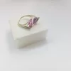 Ring with moving stones, Sterling Silver 925, Rotating Large Zircons