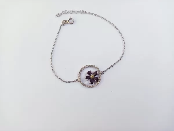 Forget Me Not Flower Bracelet Silver 925, Anmoruk